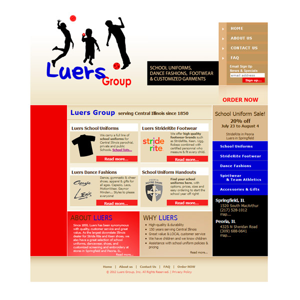 Luers Group Springfield, IL website design homepage