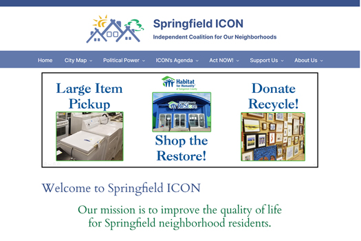 SpringfieldICON.org WordPress website redesign